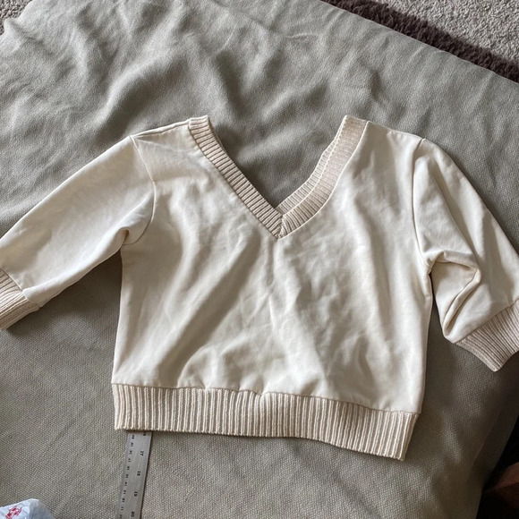 3.1 Phillip Lim French Terry Crop Sweater small - Picture 4 of 11